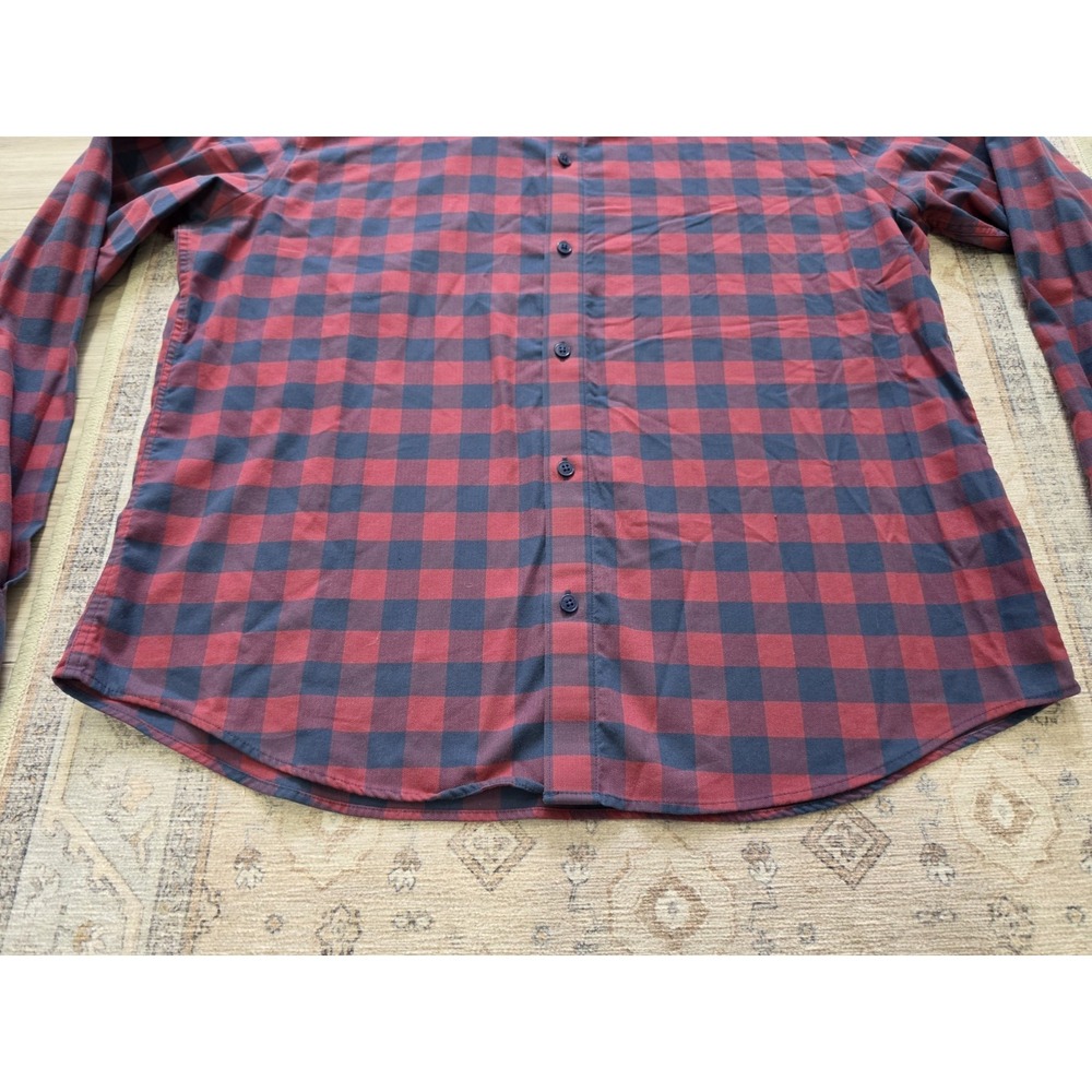 Twillory Button Shirt Mens Large Blue Red check - Picture 2 of 8